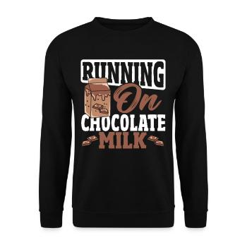 Double Choc Cocoa Drink Milk Chocolate Milk - Unisex Sweatshirt - black - Front - Alina (178cm) & Michal (187cm)