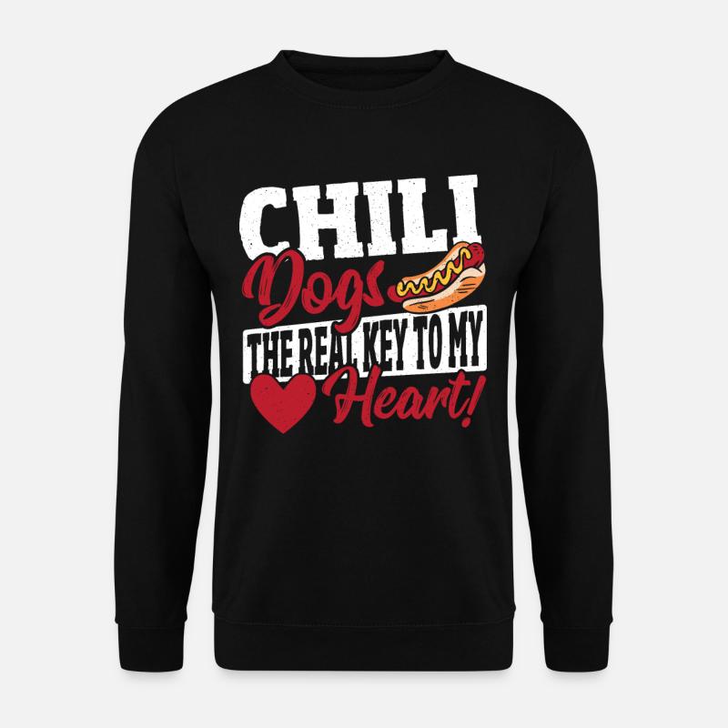 Chili Dogs Liebe Valentinstag Chili Dog - Unisex Pullover - Schwarz