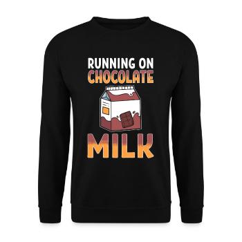 Heiße Schokolade Schokomilch Ich mag - Unisex Pullover - Schwarz - Vorne - Alina (178cm) & Michal (187cm)