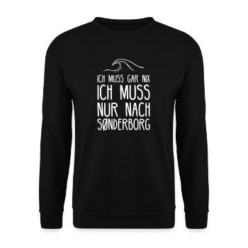Sønderborg I Danish mainland motif for Danes - Unisex Sweatshirt - black - Front - Alina (178cm) & Michal (187cm)