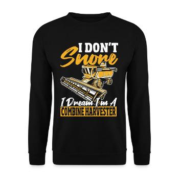 Mähdrescher Dreschen Ernte Mähdrescher Fahrerhemd - Unisex Pullover - Schwarz - Vorne - Alina (178cm) & Michal (187cm)
