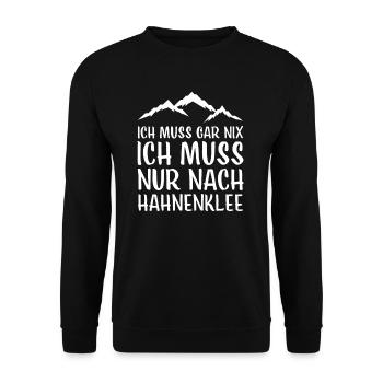 Hahnenklee I Harz Brocken Brockenbahn Walpurgis - Unisex Sweatshirt - black - Front - Alina (178cm) & Michal (187cm)
