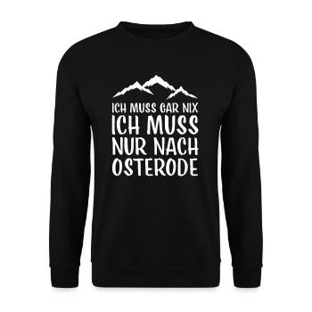 Osterode I Harz Brocken Brockenbahn Walpurgis for - Unisex Sweatshirt - black - Front - Alina (178cm) & Michal (187cm)