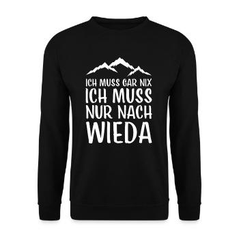 Wieda I Harz Brocken Brockenbahn Walpurgis for - Unisex Sweatshirt - black - Front - Alina (178cm) & Michal (187cm)