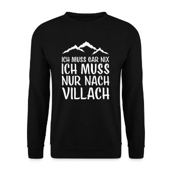 Villach I Kärnten Austria für Österreich Urlauber - Unisex Pullover - Schwarz - Vorne - Alina (178cm) & Michal (187cm)