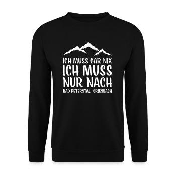 XXX I Schwarzwald Urlaub Motiv für Wäller - Unisex Pullover - Schwarz - Vorne - Alina (178cm) & Michal (187cm)
