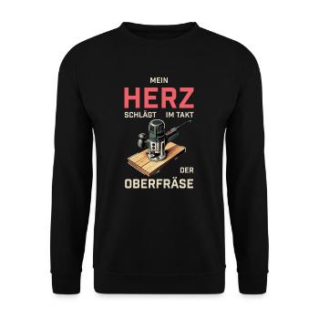 Motif de maître charpentier Carpenter I pour Carpenter - Sweat-shirt Unisexe - noir - Devant - Alina (178cm) & Michal (187cm)