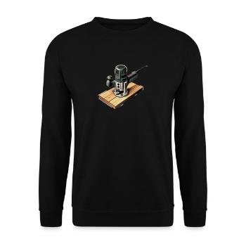 Schreiner I Tischler Meister Motiv für Zimmermann - Unisex Pullover - Schwarz - Vorne - Alina (178cm) & Michal (187cm)