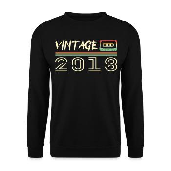2018 Original 2018 Retro Geburtstagsgeschenk 2018 - Unisex Pullover - Schwarz - Vorne - Alina (178cm) & Michal (187cm)