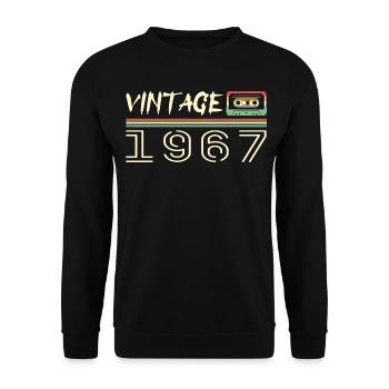 1967 Original 1967 Rétro Cadeau Anniversaire 1967 - Sweat-shirt Unisexe - noir - Devant - Alina (178cm) & Michal (187cm)