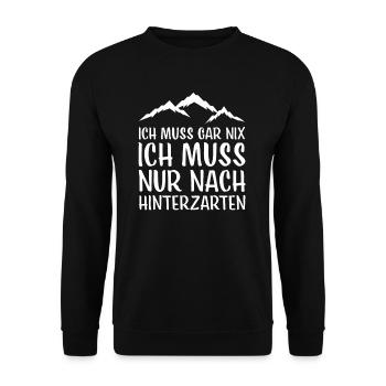 Hinterzarten I Schwarzwald Urlaub Motiv für Wäller - Unisex Pullover - Schwarz - Vorne - Alina (178cm) & Michal (187cm)