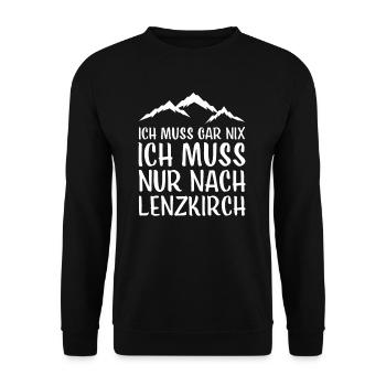 Lenzkirch I Schwarzwald Urlaub Motiv für Wäller - Unisex Pullover - Schwarz - Vorne - Alina (178cm) & Michal (187cm)