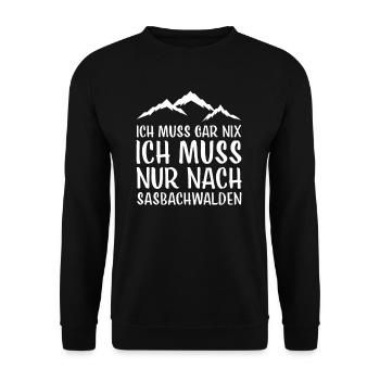 Sasbachwalden I Schwarzwald Urlaub Motiv für - Unisex Pullover - Schwarz - Vorne - Alina (178cm) & Michal (187cm)