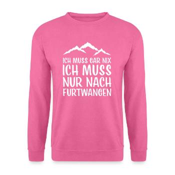 Furtwangen I Schwarzwald Urlaub Motiv für Wäller - Unisex Pullover - Pink - Vorne