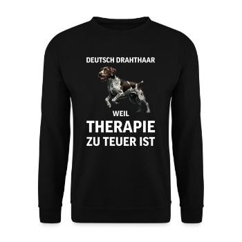 Allemand à poil dur I chien de chasse chien d’arrêt motif pour - Sweat-shirt Unisexe - noir - Devant - Alina (178cm) & Michal (187cm)