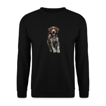 Allemand à poil dur I chien de chasse chien d’arrêt motif pour - Sweat-shirt Unisexe - noir - Devant - Alina (178cm) & Michal (187cm)