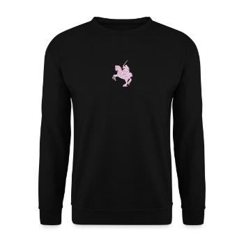 Der Herr Der Ringe Arwen Auf Pferd Stickdesign - Unisex Pullover - Schwarz - Vorne - Alina (178cm) & Michal (187cm)