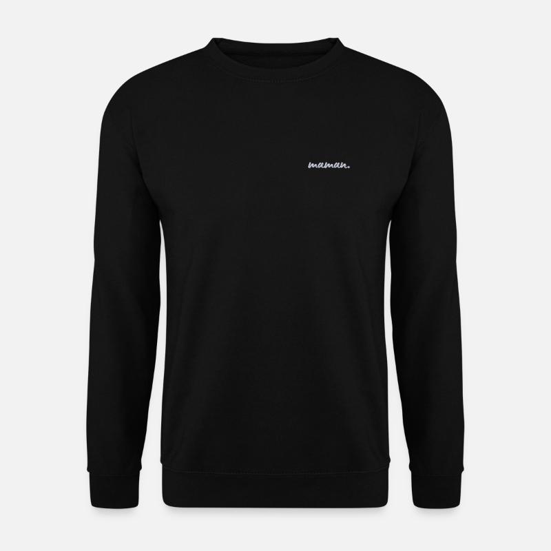 Lettrage Maman blanc brodé - Sweat-shirt Unisexe - noir