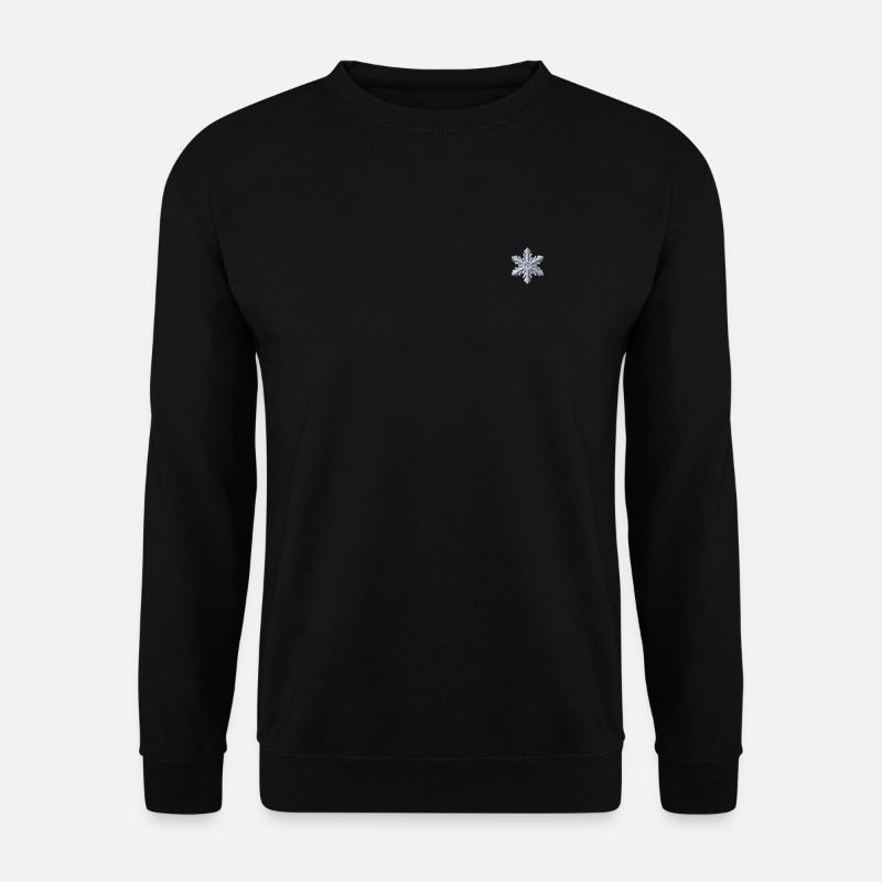 Flocon de neige blanc brodé - Sweat-shirt Unisexe - noir