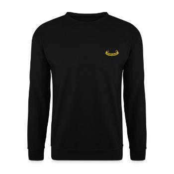 Harry Potter Hufflepuff Banner Embroidery Design - Unisex Sweatshirt - black - Front - Alina (178cm) & Michal (187cm)