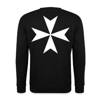 Croix de Malte - Sweat-shirt Unisexe - noir - Dos - Alina (178cm)