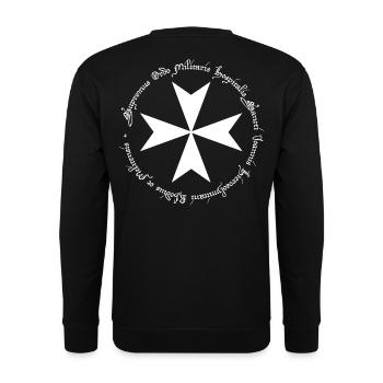 Croix de l'Ordre des Hospitaliers - Sweat-shirt Unisexe - noir - Dos - Michal (187cm)