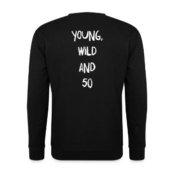50ème anniversaire - Sweat-shirt Unisexe - noir - Dos - Alina (178cm)