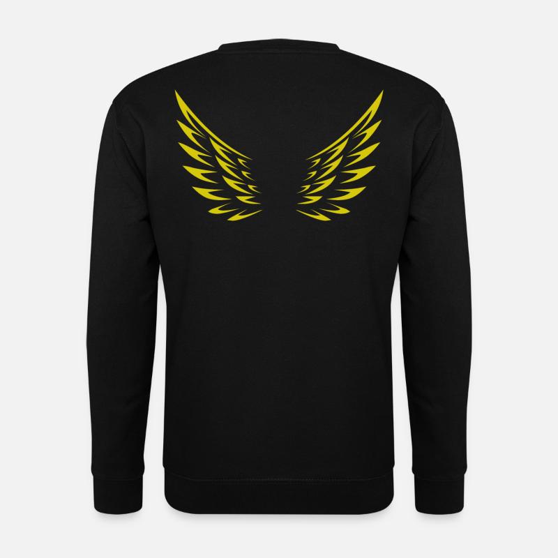Flügel / Engel / Engelsflügel in gold - Unisex Pullover - Schwarz