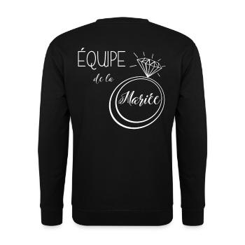 équipe de la mariée - Sweat-shirt Unisexe - noir - Dos - Michal (187cm)