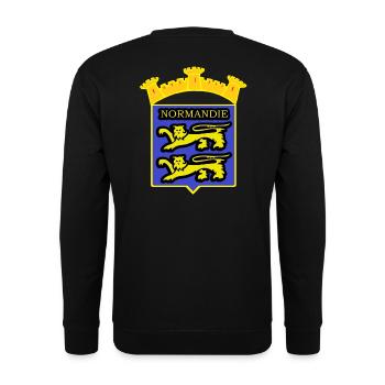 NORMANDY BADGE - Unisex Sweatshirt - black - Back - Alina (178cm)