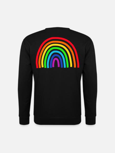 Arc-en-ciel coloré - Sweat-shirt Unisexe - noir