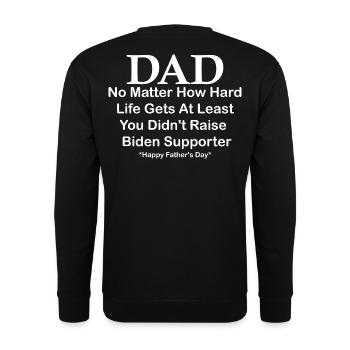 Papa Happy Father S Day, egal wie schwer das Leben wird - Unisex Pullover - Schwarz - Hinten - Alina (178cm)