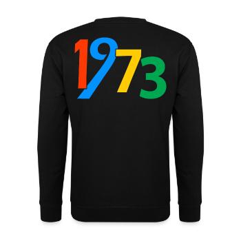 50e anniversaire 1973 50 ans Cadeaux pour hommes Femmes - Sweat-shirt Unisexe - noir - Dos - Alina (178cm)