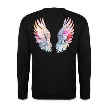 Angel s wings - Unisex Sweatshirt - black - Back - Alina (178cm)
