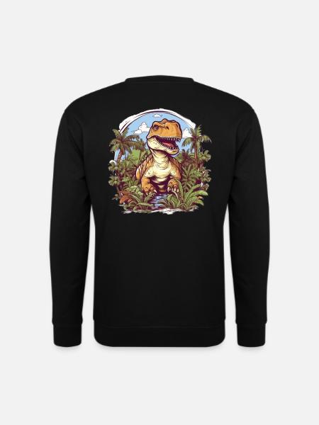 T-Rex Cartoon Jungle - Unisex Sweatshirt - black