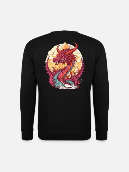 Volcanic Dragon Sunrise - Unisex Sweatshirt - black