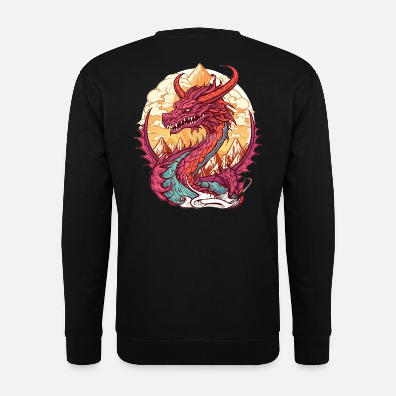 Volcanic Dragon Sunrise - Unisex Sweatshirt - black