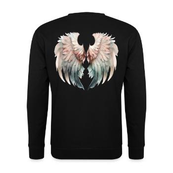 Ailes Pastel Envolée Douce - Sweat-shirt Unisexe - noir - Dos - Alina (178cm)