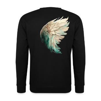 Aile d'oiseau pastel élégante - Sweat-shirt Unisexe - noir - Dos - Alina (178cm)