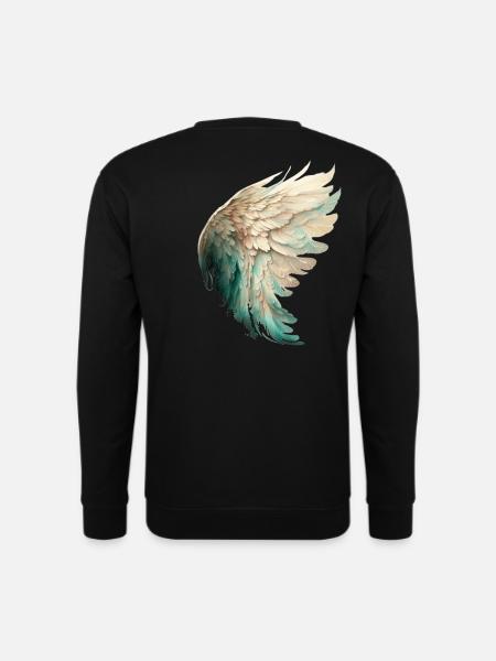 Elegant pastel bird wing - Unisex Sweatshirt - black