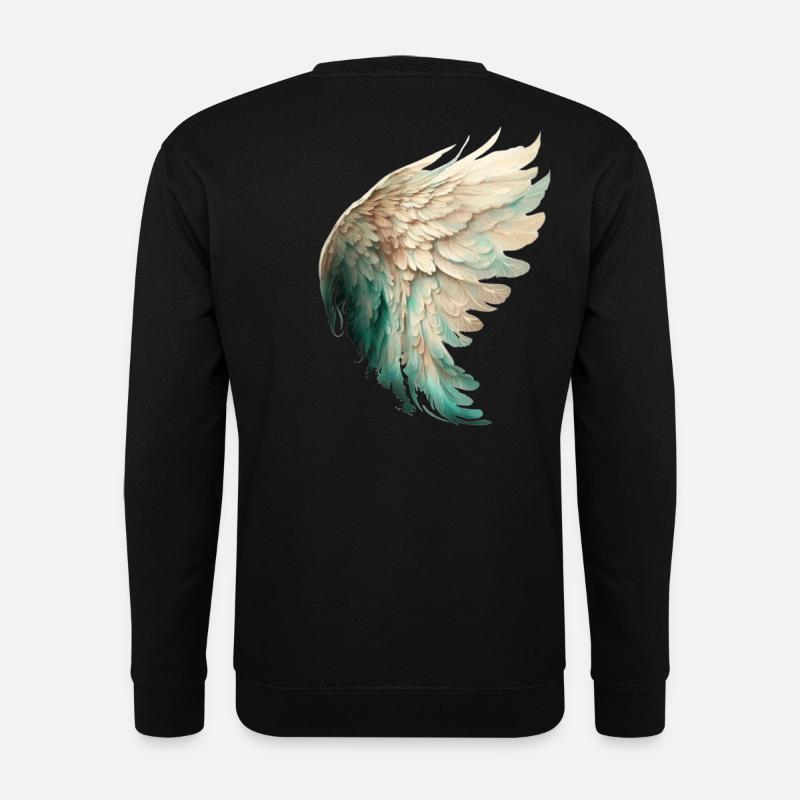 Elegant pastel bird wing - Unisex Sweatshirt - black