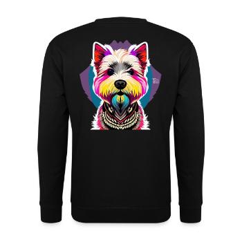West Highland Terrier - Unisex Sweatshirt - black - Back - Alina (178cm)