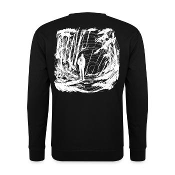 Let's go somewhere invert - Unisex Sweatshirt - black - Back - Alina (178cm)