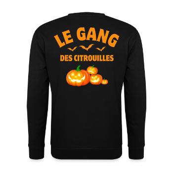 halloween, citrouille, citrouilles - Sweat-shirt Unisexe - noir - Dos - Alina (178cm)