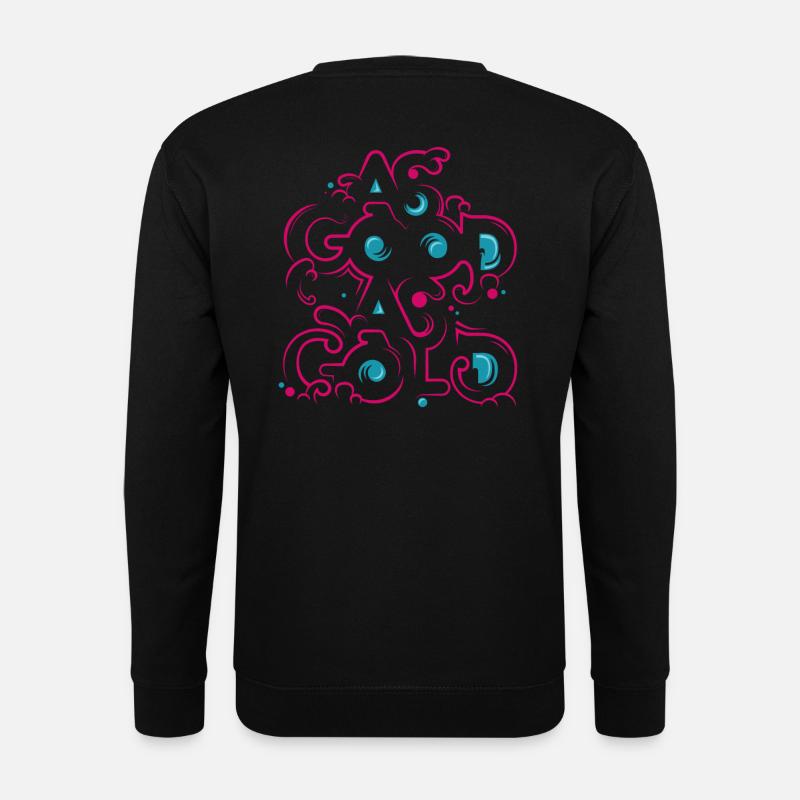 Neon Blumen Ornament - Unisex Pullover - Schwarz