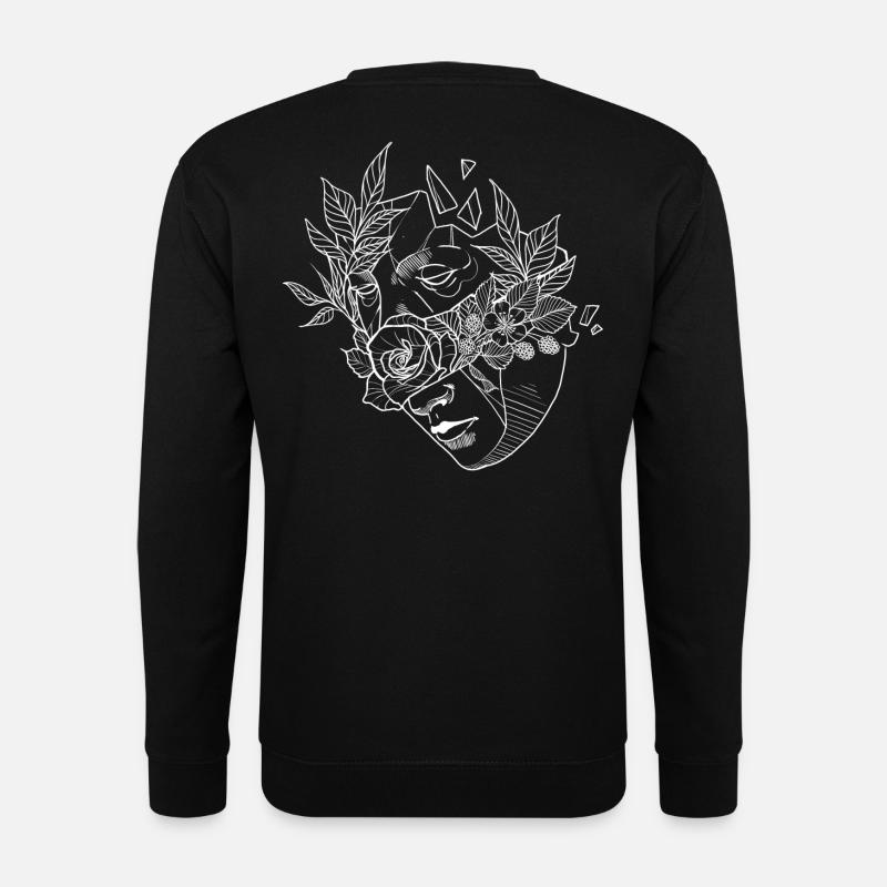 Flower Mask 2 - Unisex Sweatshirt - black