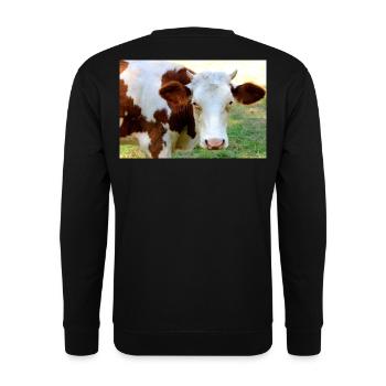 Affiche de vache - Sweat-shirt Unisexe - noir - Dos - Michal (187cm)