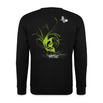 Papillon Papillon Printemps - Sweat-shirt Unisexe - noir - Dos - Michal (187cm)