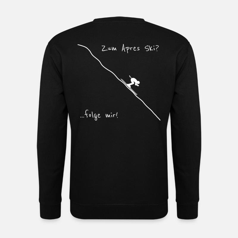 apres ski folge mir schifahren winter schiurlaub - Unisex Pullover - Schwarz