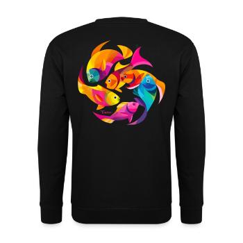 Couleurs tropicales - Sweat-shirt Unisexe - noir - Dos - Alina (178cm)